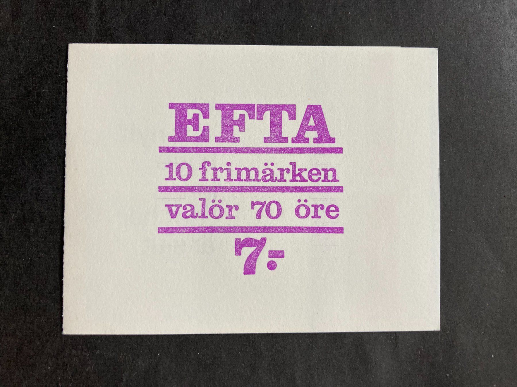 Alle Briefmarken: Schweden 1967 Markenheftchen EFTA postfrisch – Neu (gemäss Beschreibung) aus Winterthur von schnueps