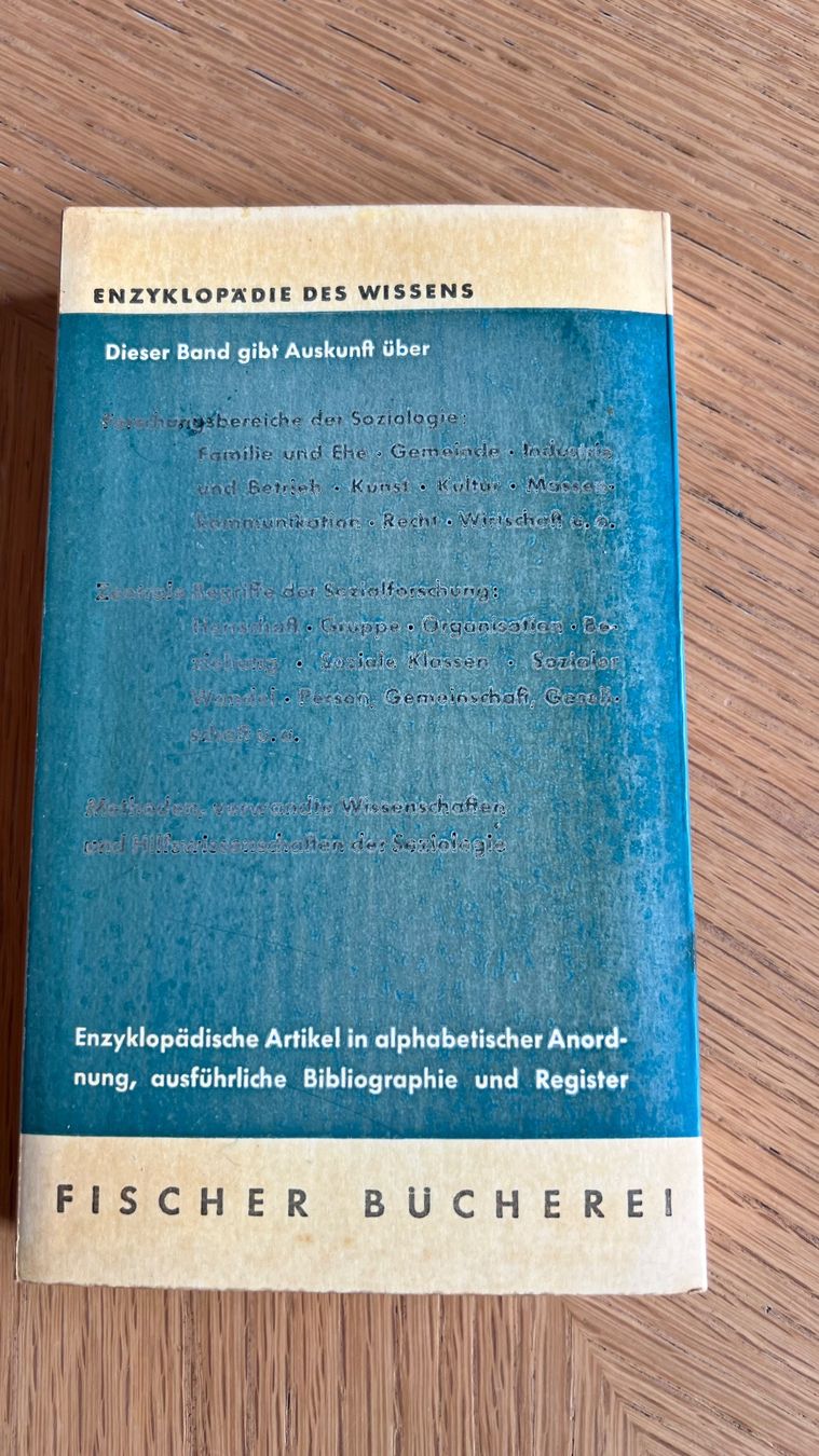 Libri: Fischer Lexikon Soziologie - 1958 – Usato da Schübelbach venduto da Dolly990_2 1