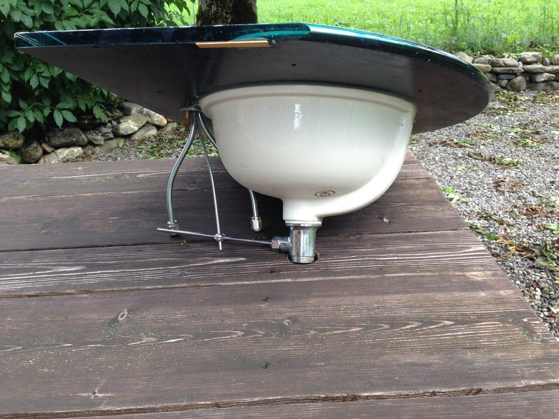 Lavabi & lavandini: Lavabo Abdeckung spez. Glas schwarz – Usato da Bolligen venduto da Deltadelta_0 2