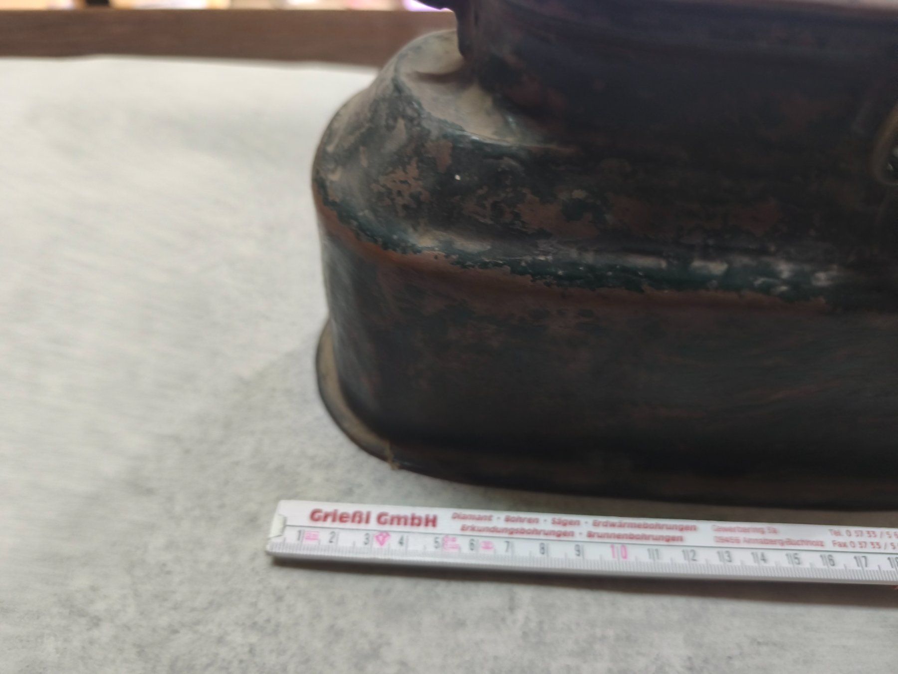 Sonstige antike Technik & Geräte: Alte Eisen-Wärmflasche mit Griff und Ladeluke, 92 – Gebraucht aus Wiedlisbach von ste_t8qh 2