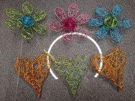 Deko Herz Blume Draht