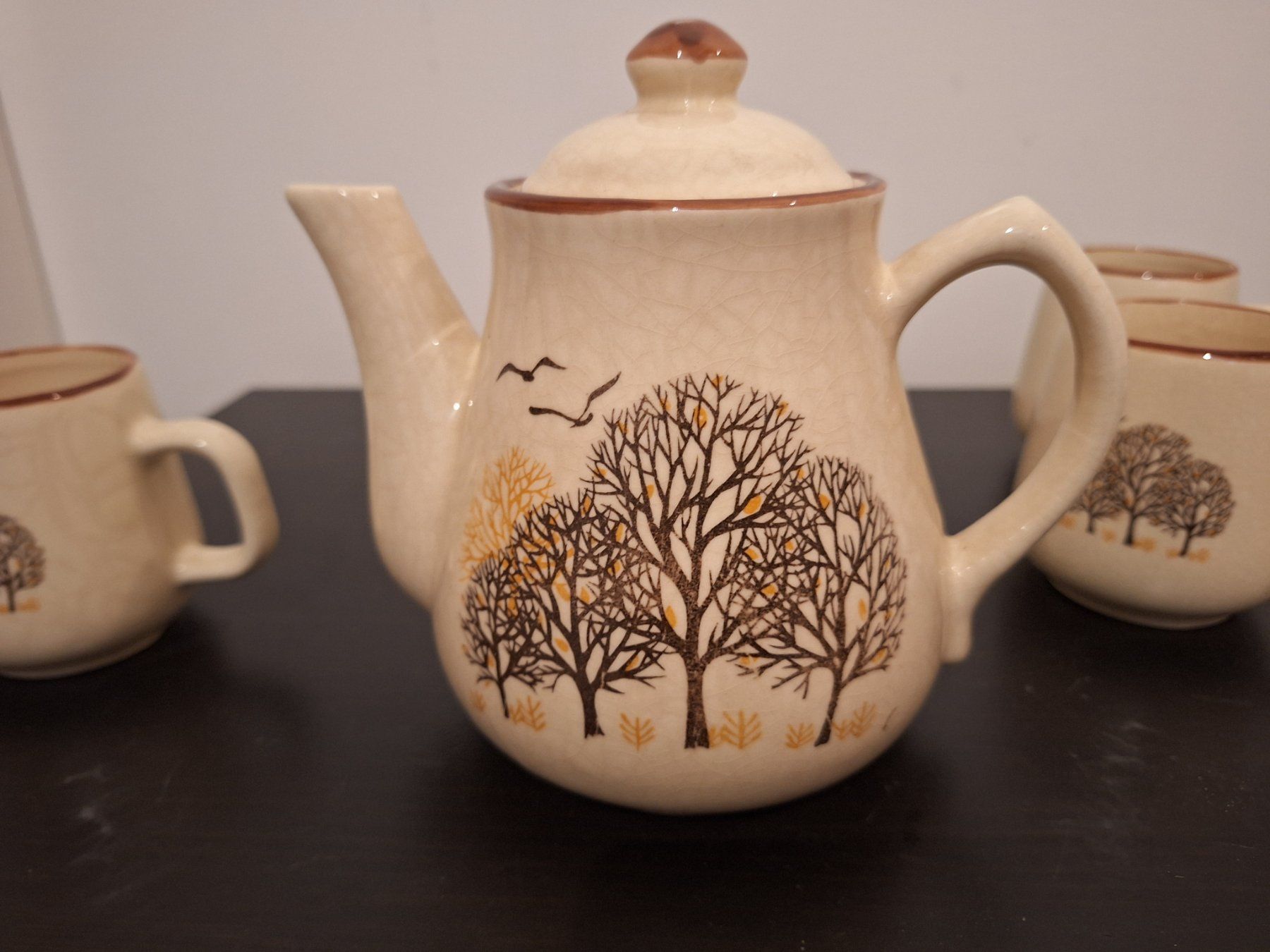 Set di piatti: Kaffeeservice vintage "Herbst-Wald" vierteilig – Usato da Staufen venduto da Finoeggel 1