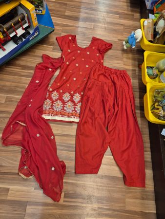 Indische Kleidung, selbstgenäht Salvar Kameez Ca S K24