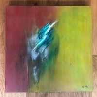 Bild Acryl mit Kohle, Kieselsteinen und Asche gearbeitet