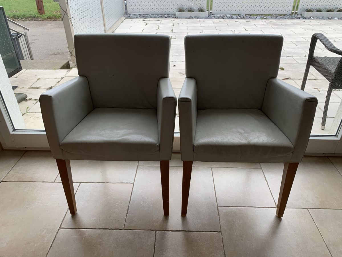 Sedie: 6 ältere beige Leder-Esszimmer-Stühle – Usato da Oberweningen venduto da Bumblebee2 4