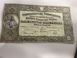 5 Fr.-Note Schweiz 1951