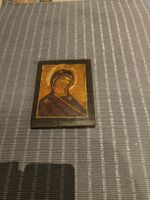 Ikone Madonna Holzarbeit Antik 1924 Zustand gut