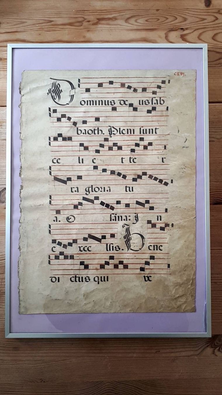 Poster & Bilder: Pergament Musik Handschrift Kloster – Gebraucht aus Dielsdorf von anabur