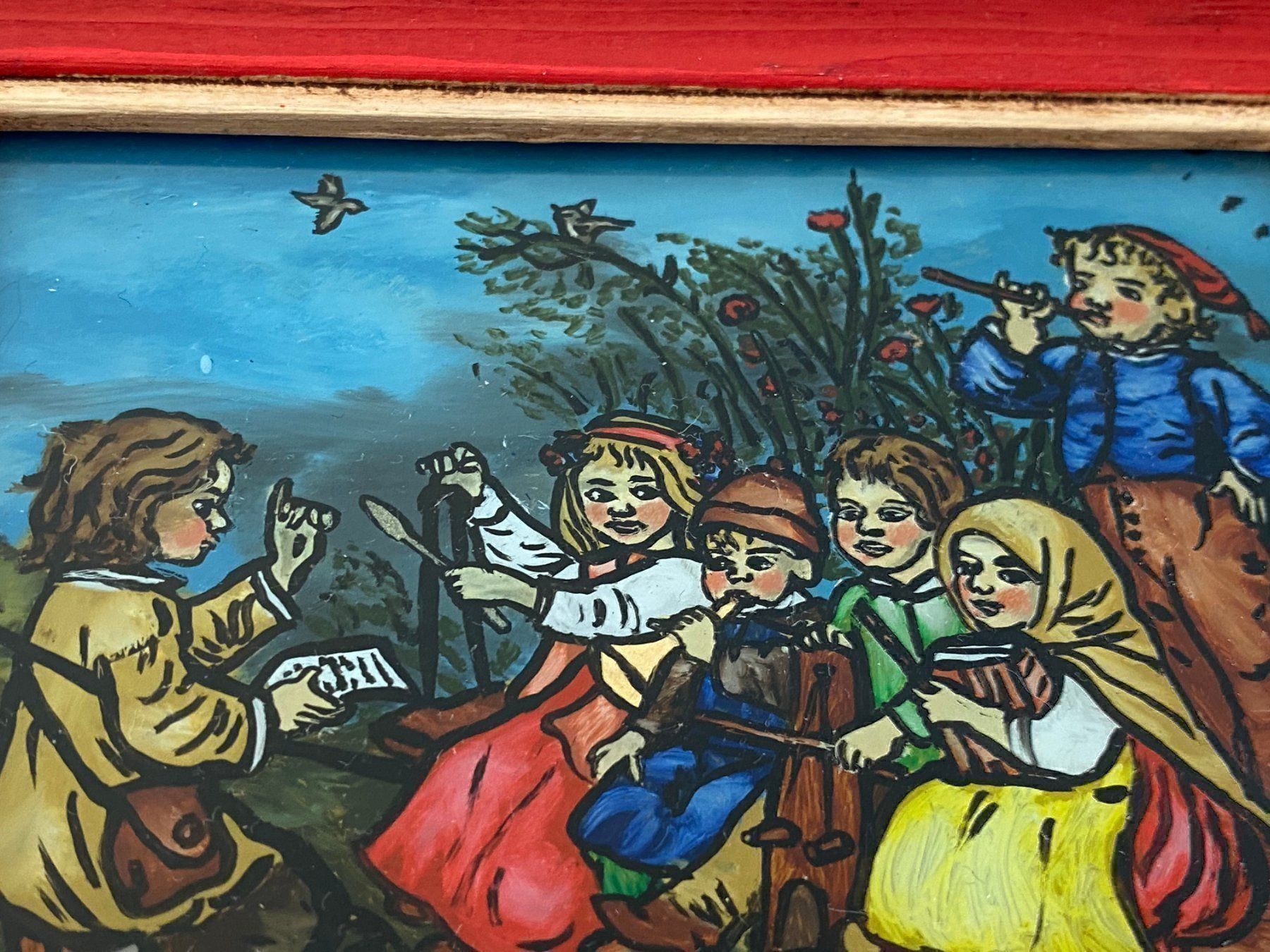 Dipinti: Hinterglasbild, Einzelstück Kindersingen – Usato da Jona venduto da grizzlyhedi01 1