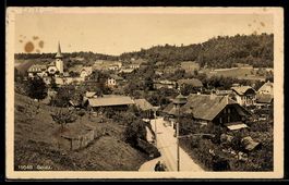 AK Spiez, Ortsansicht mit Kirche, Strasse und Häusern