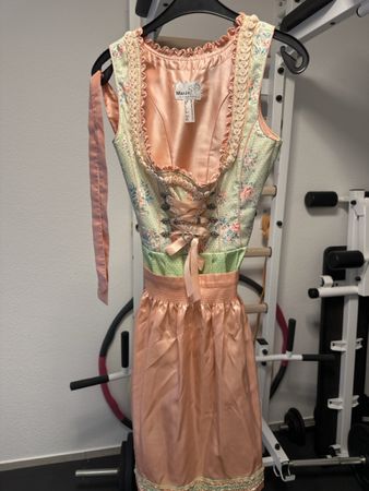 Dirndl Marjo gruen rosa Blumenmuster Groesse 36