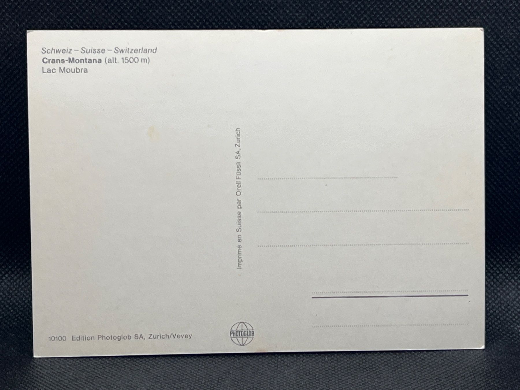 Cartoline postali: Crans-Montana, Lac Moubra – Usato da Widnau venduto da Brusi9 1