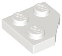 LEGO - 65x White Wedge Plate 2x2 Corner - 26601 - NEW