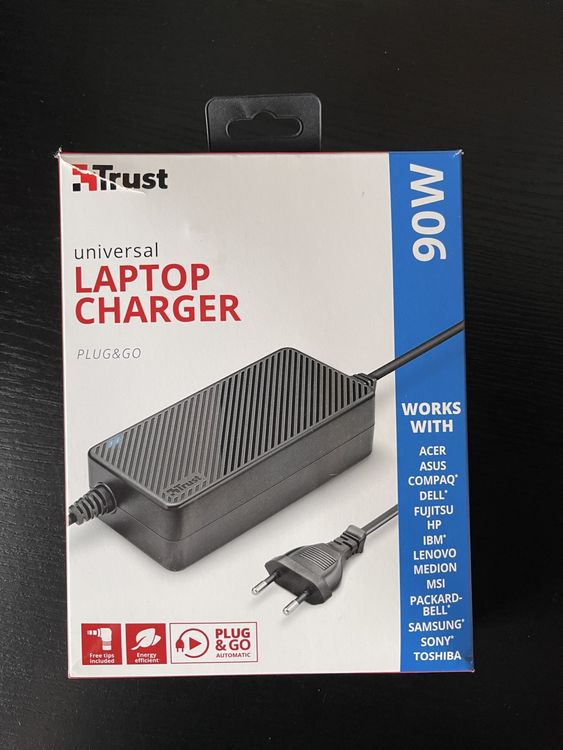 Trust Universal Laptop Charger 90W - Stecker Adapter! (Gebraucht) in ...
