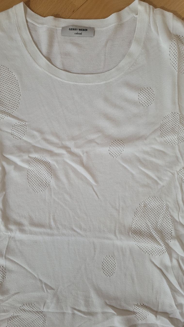 Gerry Weber Maglioni & Felpe: Gerry Weber Damen Langarmshirt Weiss Grösse 46 – Usato da Horgenberg venduto da Klatschmohnmaria 1