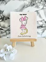 Süsse Geburtstagskarte Maus handgemacht Sale