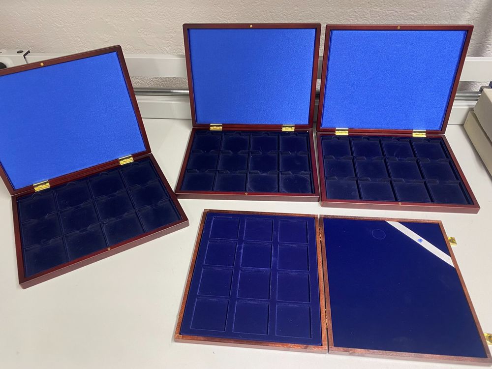 5x Acryl Präsentationsbox Für 5 Euro Münze Mit Kapsel Für Blauer Planet