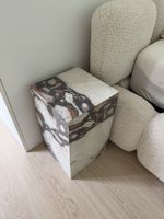 2 Beistelltisch Marmor Optik 30x30x50 cm NEW