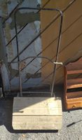 Antiker Rollbrettwagen für Kinder, Holz, Metall - Rarität