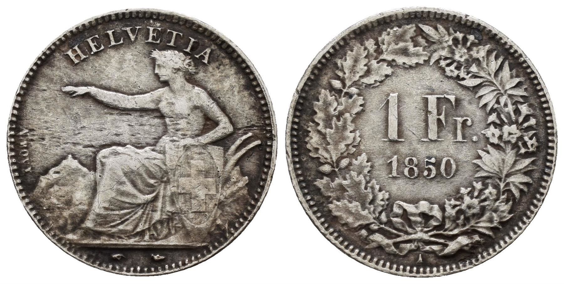 Medaillen: Franken 1850  /2278 – Gebraucht aus Trimbach von Solothurn1