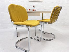Vintage Chrom-Freischwinger Stühle - Gastone Rinaldi - 4er
