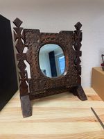 Antiker Spiegelständer aus Holz