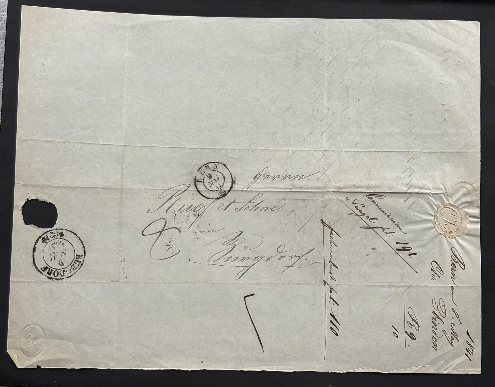 Documenti: HISTORISCHES HANDSCHRIFTLICHES DOKUMENT VON 1841 – Usato da Ostermundigen venduto da wini63