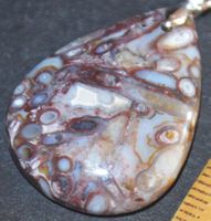 Anhänger L-4202 – Palmwurzel Achat Cabochon 28X21mm 23 Karat