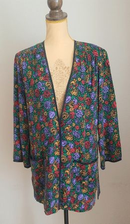 Veste Bon Genie Grieder en soie vintage
