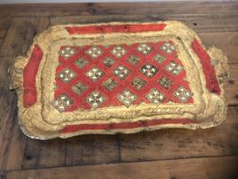 Kleines, florentinisches Tablett Serviertablett