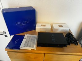 PlayStation 2 Gebraucht, OVP inkl. 5 Games