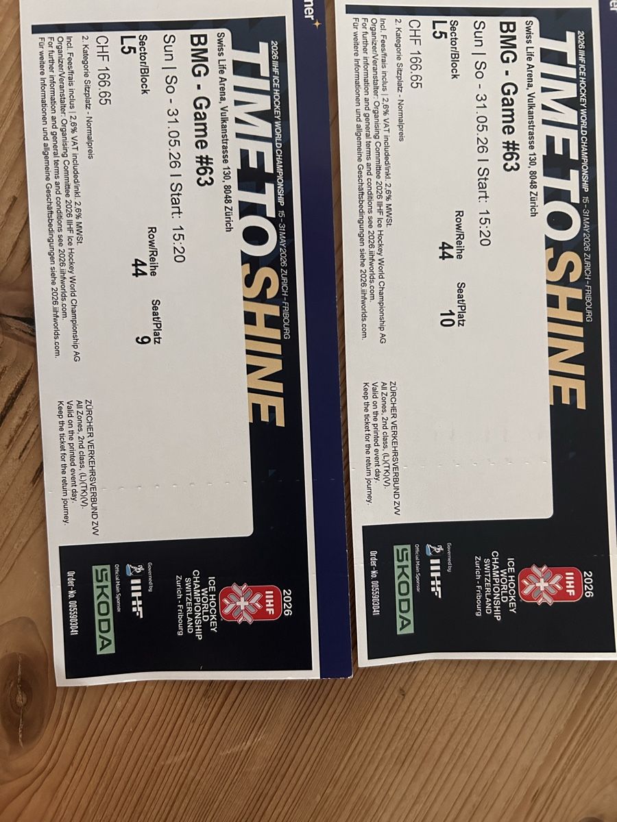Biglietti: 2 Tickets – Nuovo e nell'imballaggio originale da Merenschwand venduto da bailey2003
