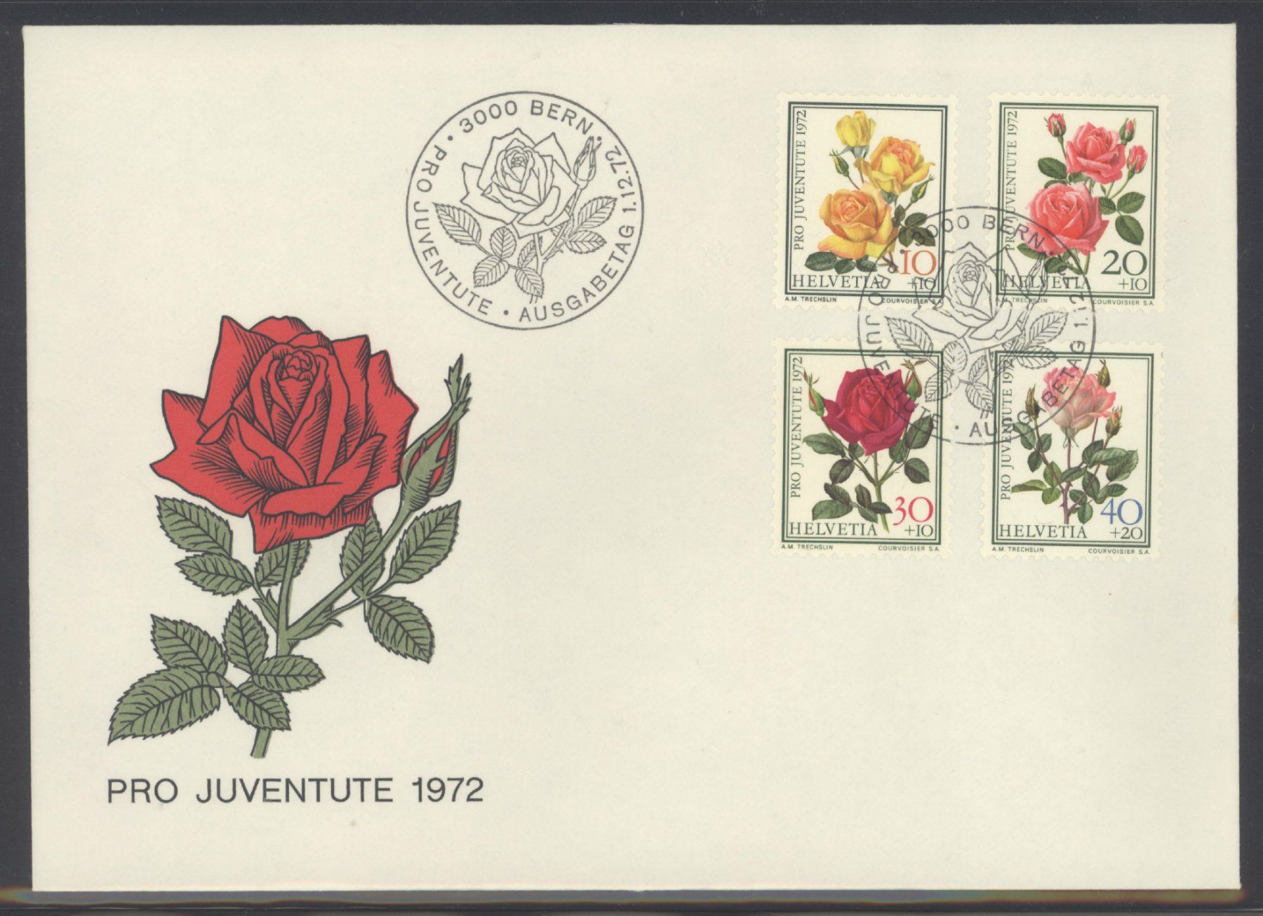 Alle Briefmarken: 1972, FDC, Pro Juventute – Gebraucht aus Willisau von Vollstempel