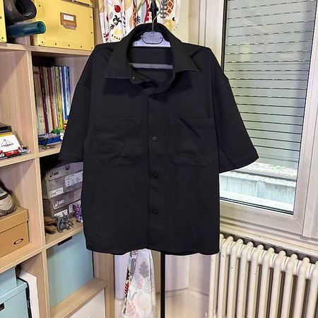 Chemise noire oversize (S)
