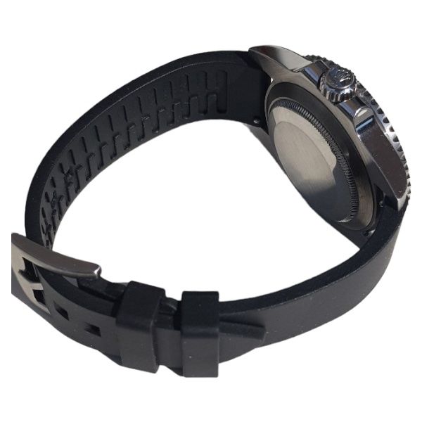 Bracelets: Rubber Strap Kautschuk Armband 22 mm schwarz 8583 – Neuf avec emballage d'origine à Leipzig par rheingold_watches 8