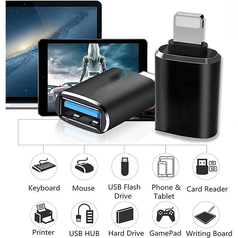 Unità & Adattatore: 3.0 Buchs Lightning USB A Adapter iPhone iPad Kamera – Nuovo (secondo la descrizione) da Kirchdorf AG venduto da Restposten110 9