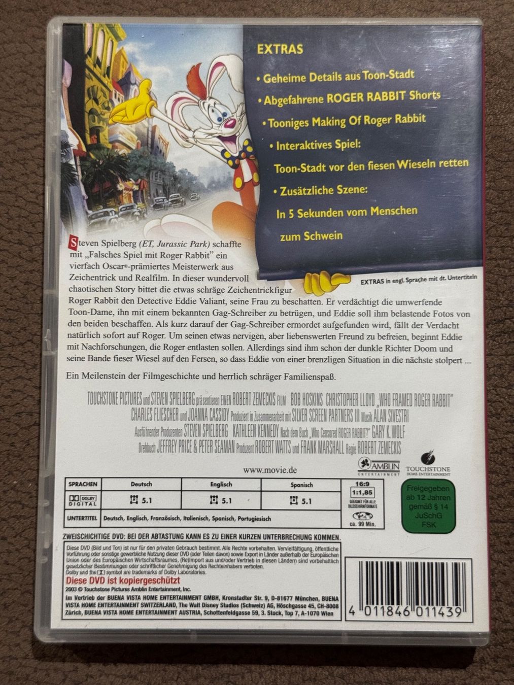 Tous les DVDs: Falsches Spiel mit Roger Rabbit – D'occasion à Dietikon par MuNathy 2