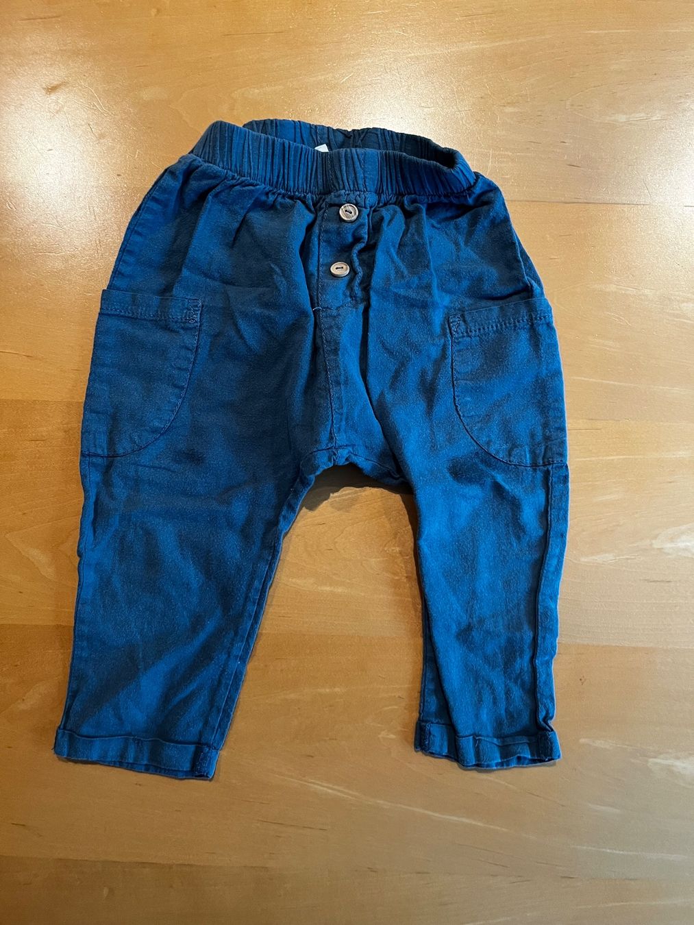 Pantaloni: Bellybutton Hose Grösse 80 dunkelblau Leinen/BW – Usato da Ziefen venduto da Madame1982