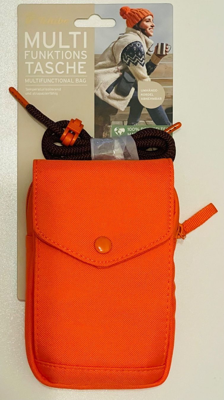 Borse da donna: Pochette sac multifonction Tchibo orange fluo – Nuovo e nell'imballaggio originale da Genève venduto da Murmurs 1