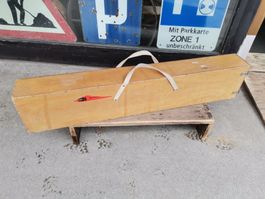Vintage Holzbox, Transportkiste mit Tragegriff, Gewehrkiste