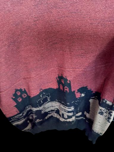 Carlo Colucci Maglioni & Felpe: Carlo Colucci Vintage Burgunderfarbener Stadtbild-Pullover – Usato da Zug venduto da vinokilo 5