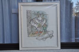 Alois Carigiet - Schmuckbüste - Original Litho 1969