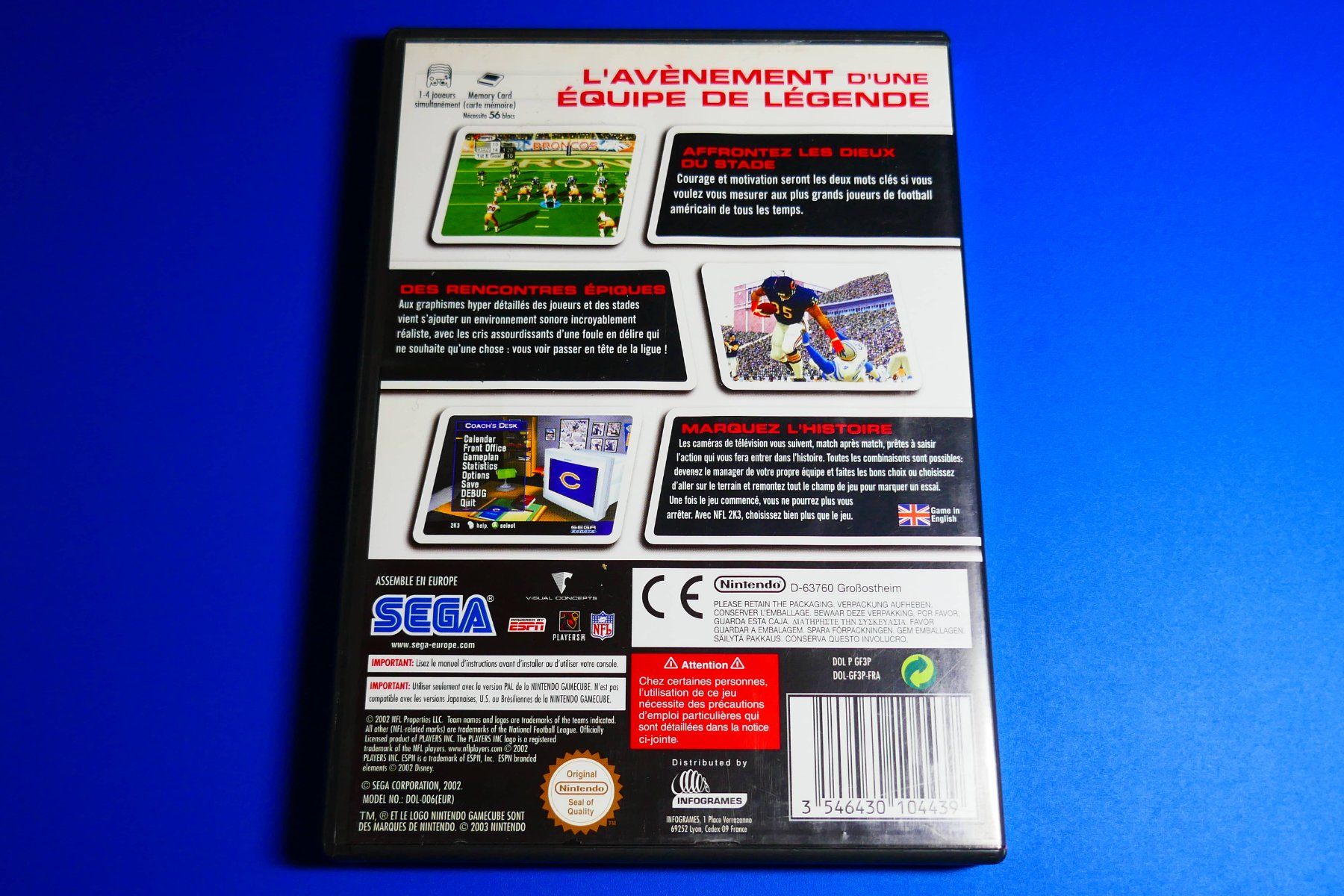 Nintendo Giochi: NFL 2K3 - Nintendo GameCube – Usato da Vuarrens venduto da Espace-Retro 2
