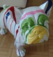 Bunte Bulldogge Dekofigur
