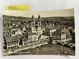 alte Ansichtskarte Zürich Grossmünster, 1958