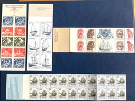 1966 - 1981 Schweden Schiffe/ 4 Markenheftchen **