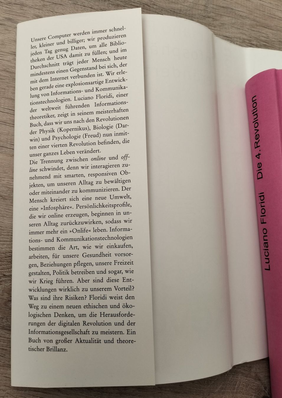 Libri: Buch "Die 4. Revolution" von Luciano Floridi – Usato da Muri AG venduto da Thuja99 4
