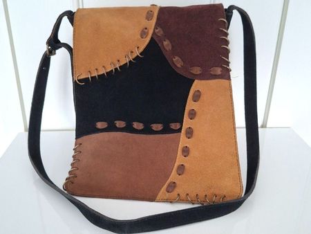 Sac Lollipops Paris cuir patchwork vintage bohème