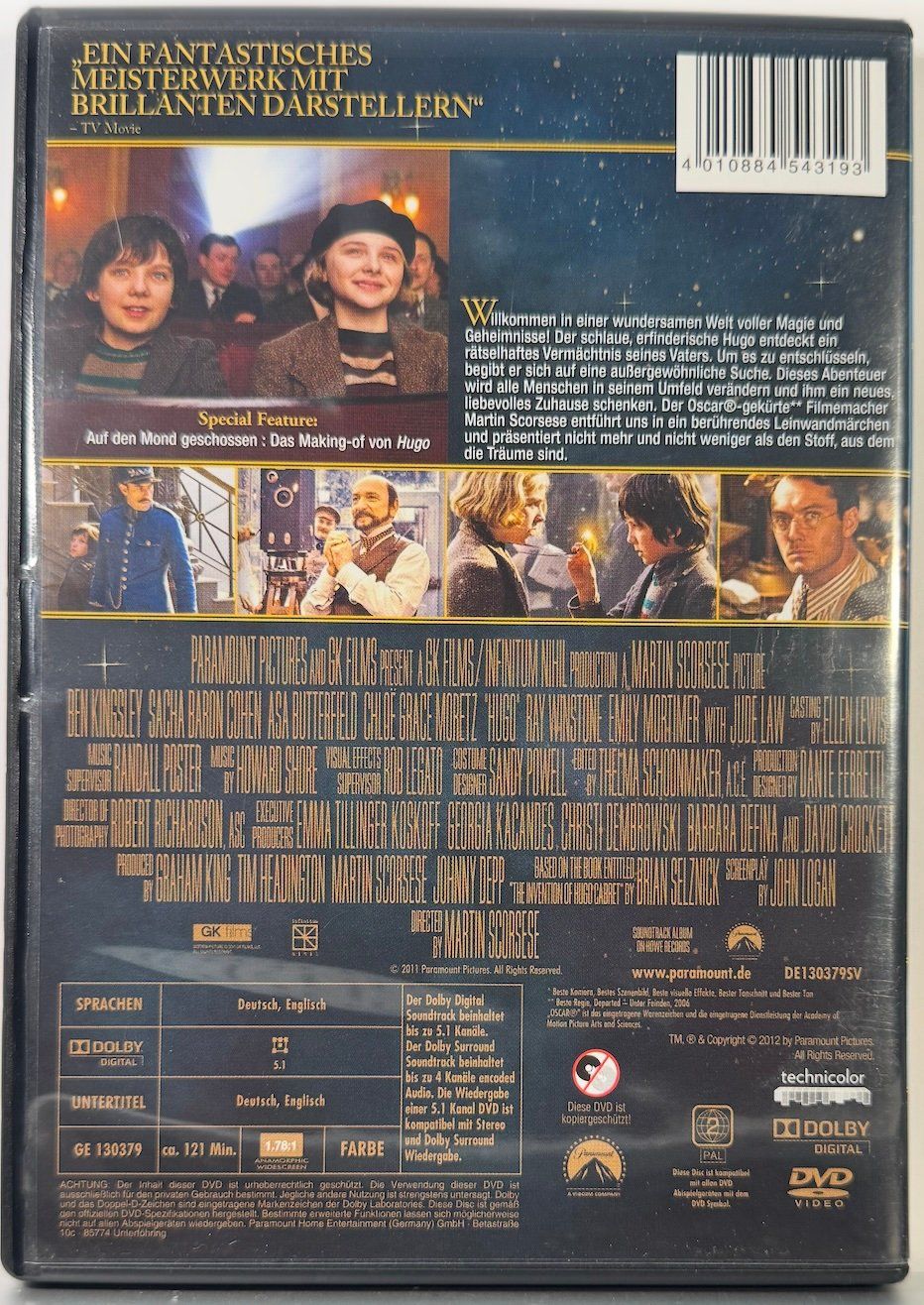 Tutti i DVDs: DVD HUGO - GEWINNER VON 5 OSCARS – Usato da Wisen venduto da gigisna 2