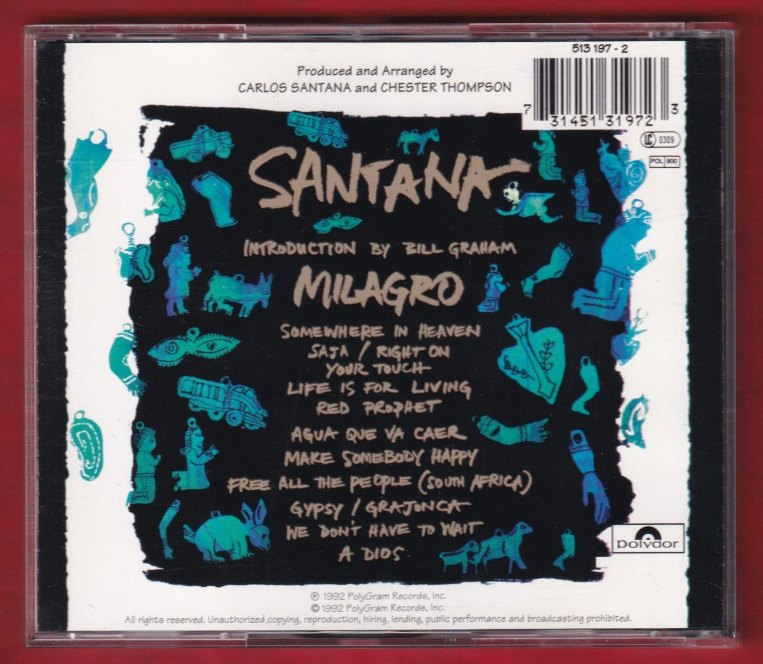 CD: Santana - Milagro (CD) – Usato da Zürich venduto da Pfluftl2000 1